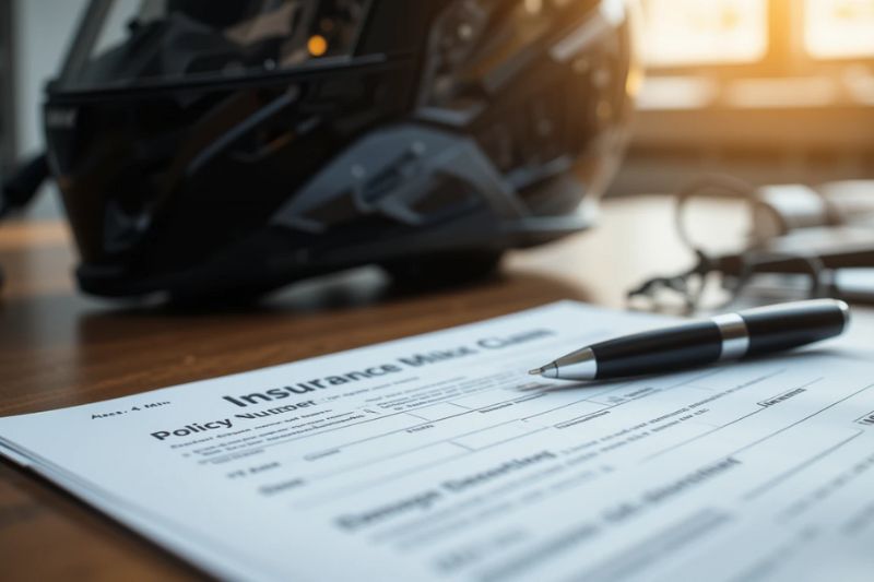 a term insurance form on the table